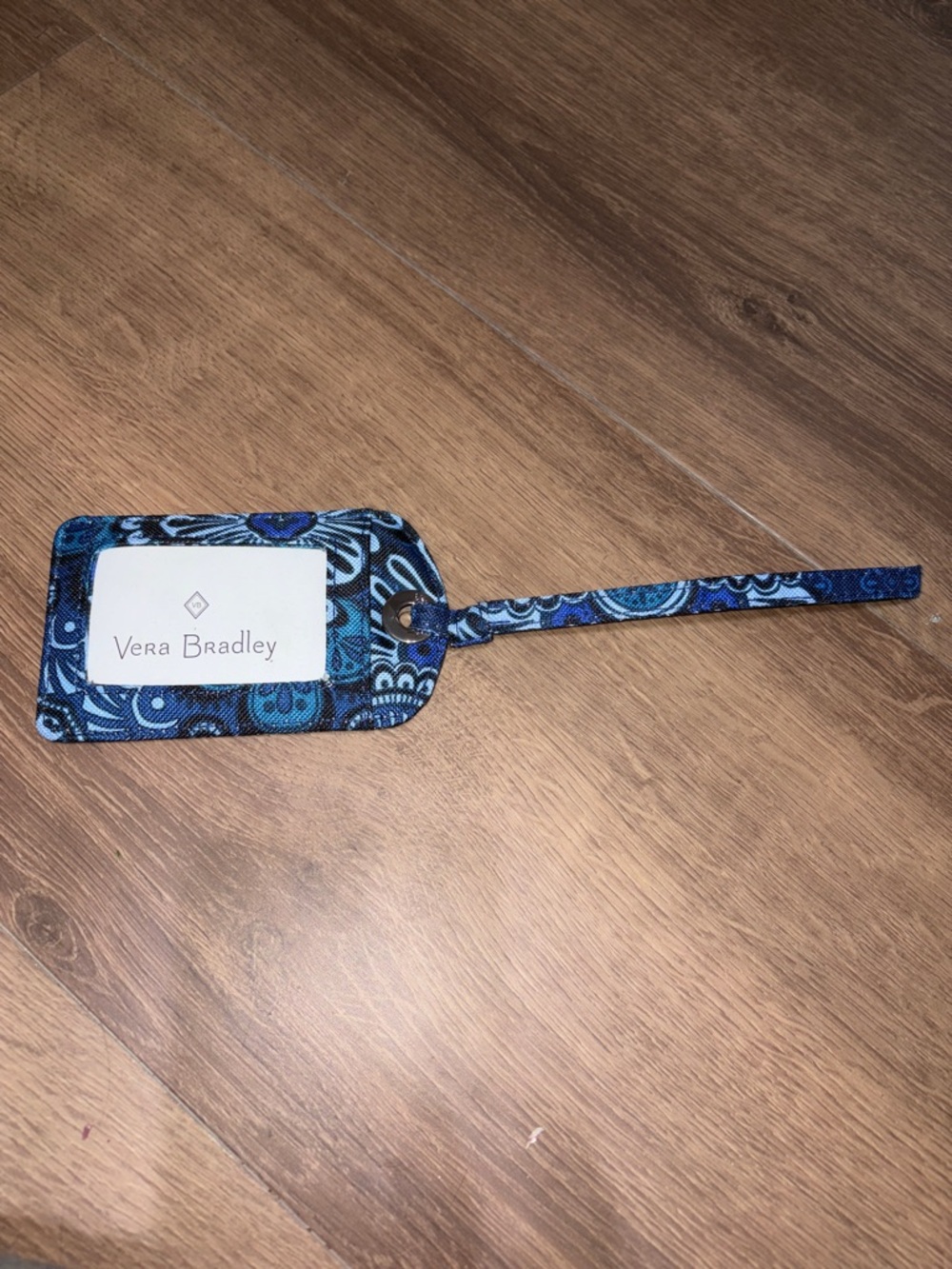 Vera Bradley Blue Paisley Print Luggage ID Tag